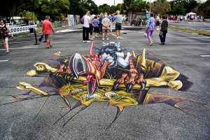 3d-streetpainting-chalk-festival-venice-florida-3d-terror-bird-remko-van-schaik-1
