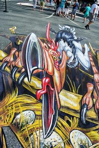 3d-streetpainting-chalk-festival-venice-florida-3d-terror-bird-remko-van-schaik-4