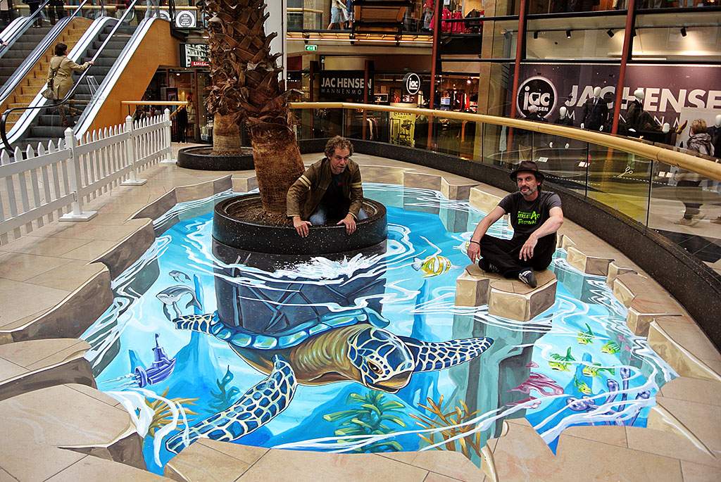3D Streetpainting “Tropical Turtle 3D” Apeldoorn