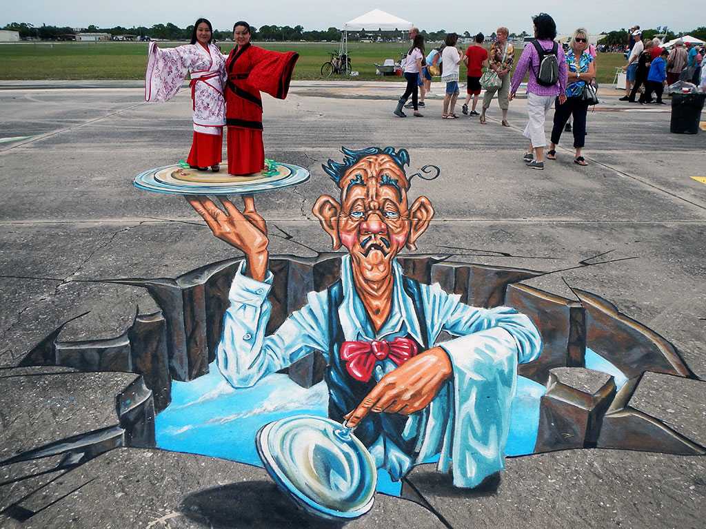3D Streetpainting Sarasota Chalk Festival 2015
