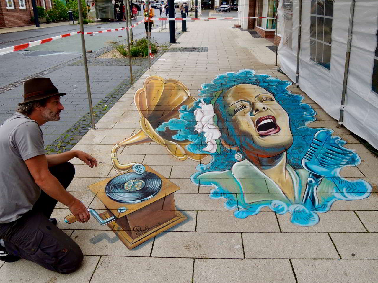 3D Streetpainting Street Art Festival Sögel, Germany.
