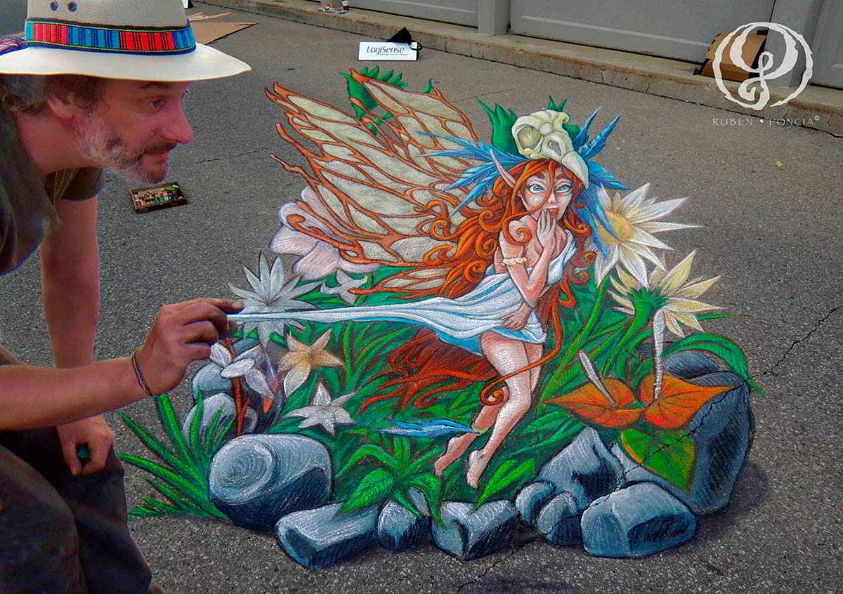 3D Streetpainting at Cambridge Street Art Festival, Canada.