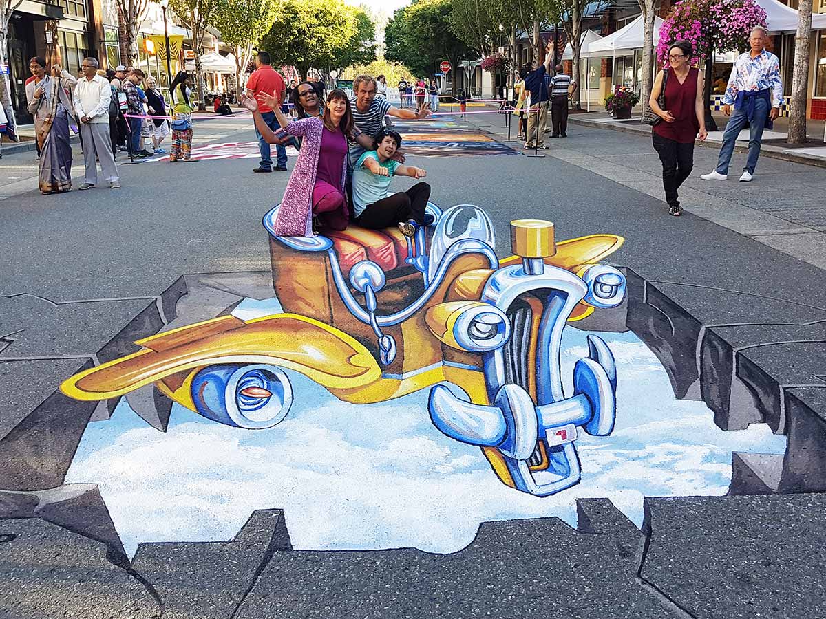 3D Streetpainting PNW Chalk Festival, Redmond US