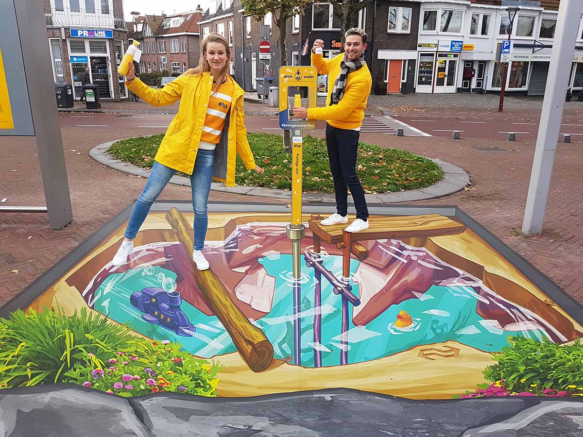 3D Streetpainting at NS Alkmaar