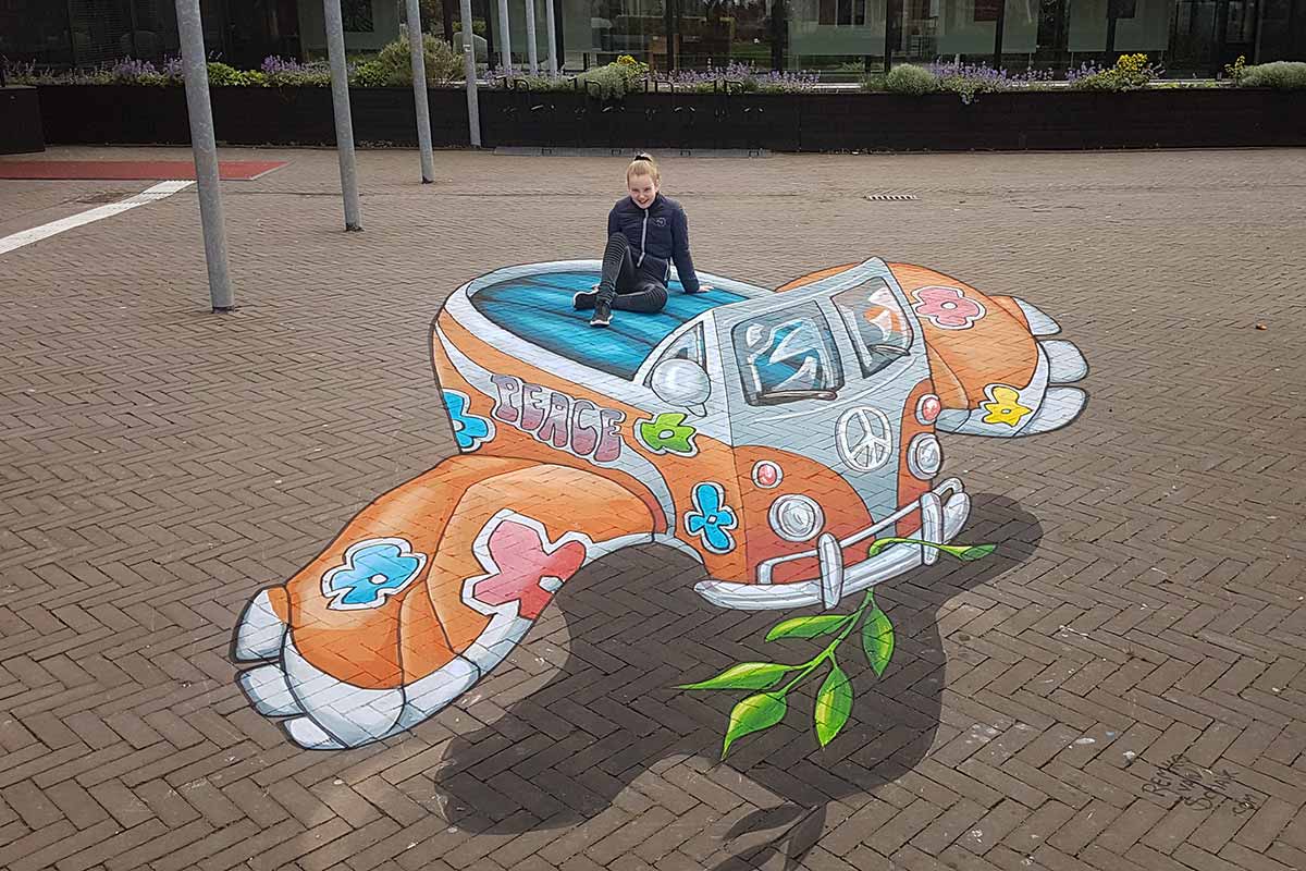 3D Streetpainting at Hi Streetart Festival, Hoogeveen