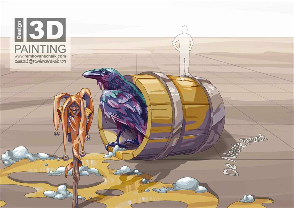 3D Streetpainting sketch 3D Naate Raaf